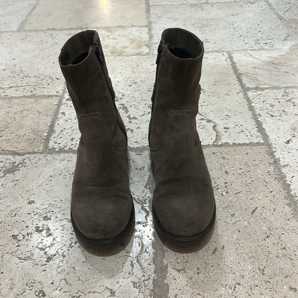 NEW La Canadienne Henry Oiled Suede Mid Calf Boots Brown Sz 6.5 - Picture 3 of 8